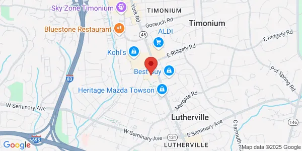 Map of 1734 York Rd Lutherville-Timonium, MD 21093