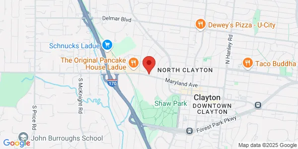 Map of 8321 Maryland Ave Clayton, MO 63105