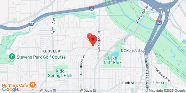 Map of 1441 N Beckley Ave Dallas, TX 75203