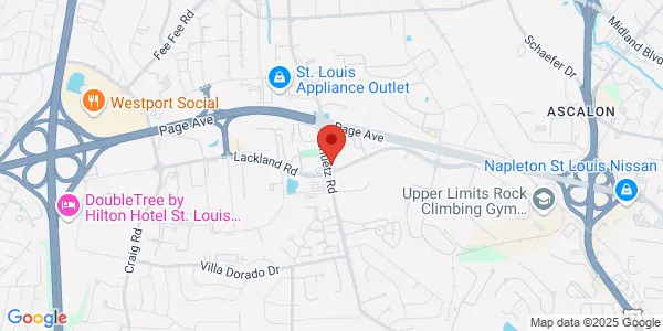 Map of 2108 Schuetz Rd Saint Louis, MO 63146