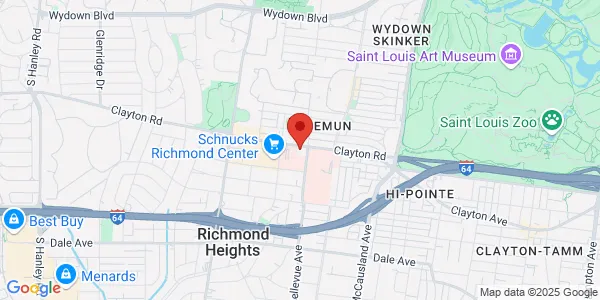 Map of 6520 Clayton Rd Saint Louis, MO 63117