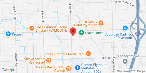 Map of 9392 N Lilley Road Plymouth, MI 48170