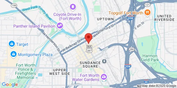 Map of 201 Commerce St Fort Worth, TX 76102