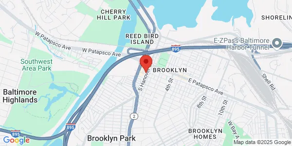 Map of 3704 S Hanover St Ste 102 Baltimore, MD 21225