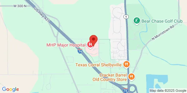 Map of 2451 Intelliplex Dr Shelbyville, IN 46176
