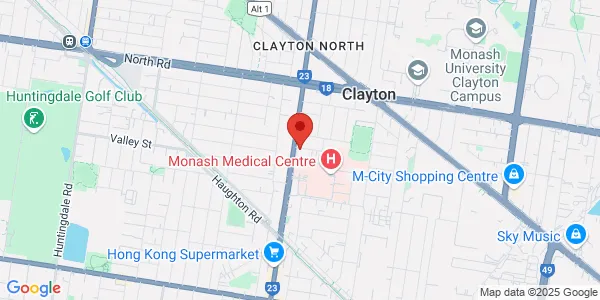 Map of 212-220 Clayton Rd Level 1 Clayton Victoria 3168 Australia