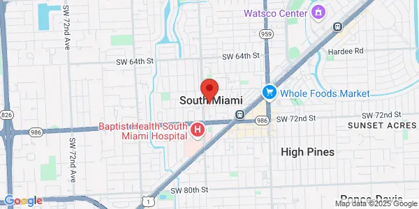 Map of 6129 SW 70th St South Miami, FL 33143