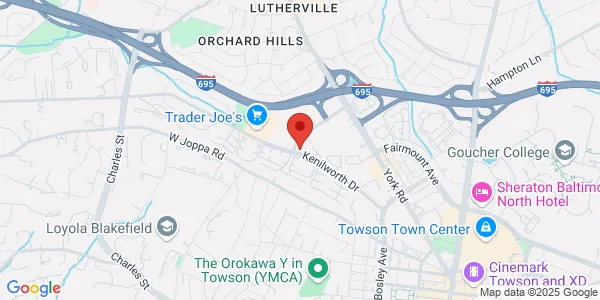 Map of 660 Kenilworth Dr Ste 200 Towson, MD 21204