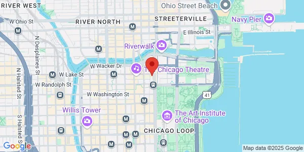 Map of 180 N Michigan Ave Ste 1605 Chicago, IL 60601