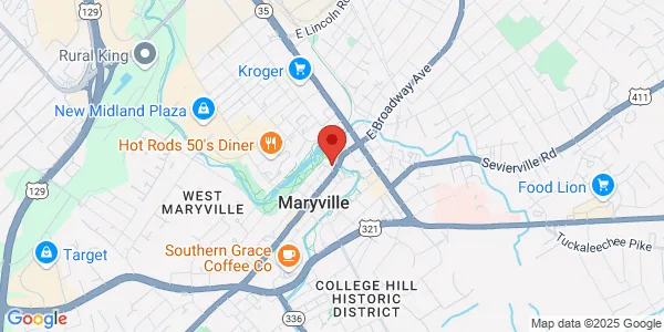Map of 505 E Broadway Ave Maryville, TN 37804