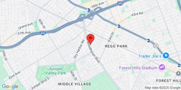 Map of 6243 Woodhaven Blvd Rego Park, NY 11374