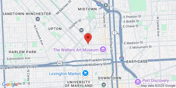 Map of 800 Linden Ave Baltimore, MD 21201