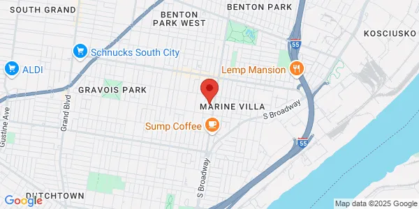 Map of 3535 Jefferson Ave Ste 2 St Louis, MO 63118