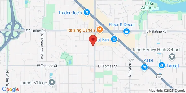 Map of 1640 N Arlington Heights Rd Ste 101 Arlington Heights, IL 60004