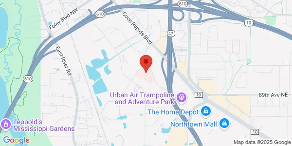 Map of 8990 Springbrook Dr Ste 125 Coon Rapids, MN 55433