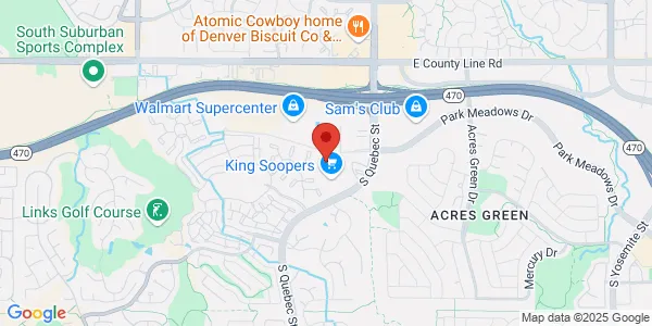 Map of 8671 S Quebec St Ste 200 Highlands Ranch, CO 80130