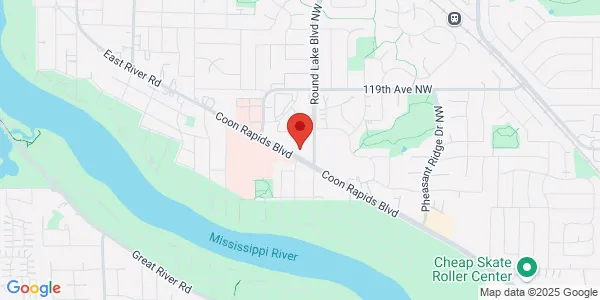 Map of 3833 Coon Rapids Blvd NW Minneapolis, MN 55433