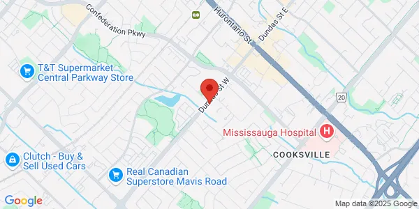 Map of 250 Dundas Street West Suite 305 Mississauga, ON L5B 1J2 Canada