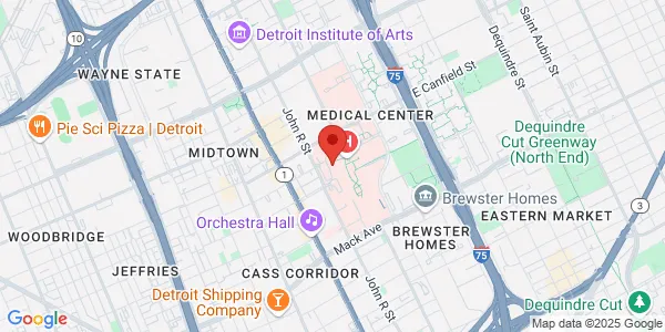 Map of 4160 John R St Ste 724 Detroit, MI 48201