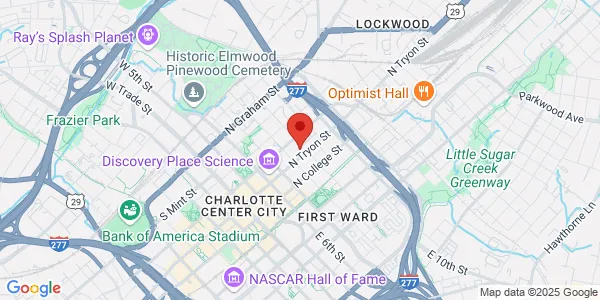 Map of 525 N Tryon St Charlotte, NC 28202
