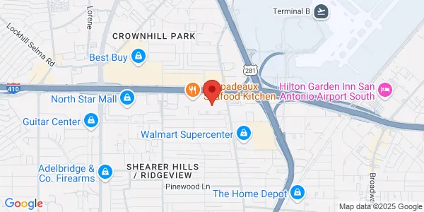 Map of 84 NE Interstate 410 Lp Ste 200 San Antonio, TX 78216