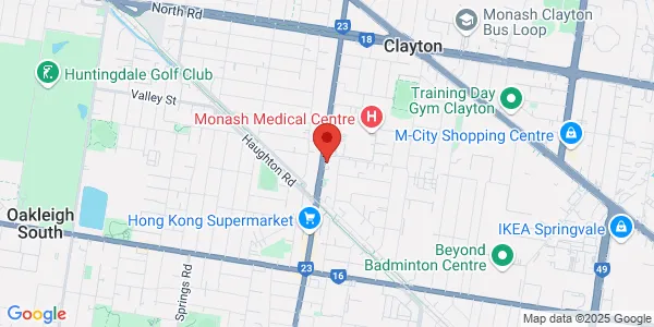 Map of 252 Clayton Rd Clayton Victoria 3168 Australia