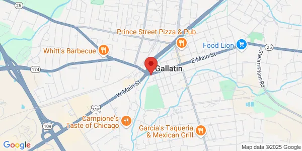 Map of 253 W Main St Gallatin, TN 37066