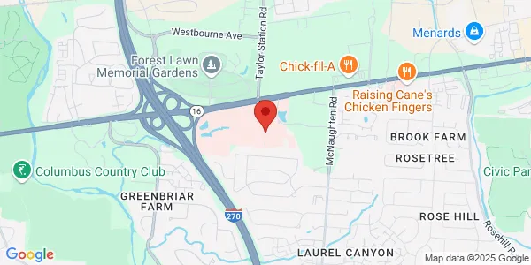 Map of 6001 East Broad St Columbus, OH 43222