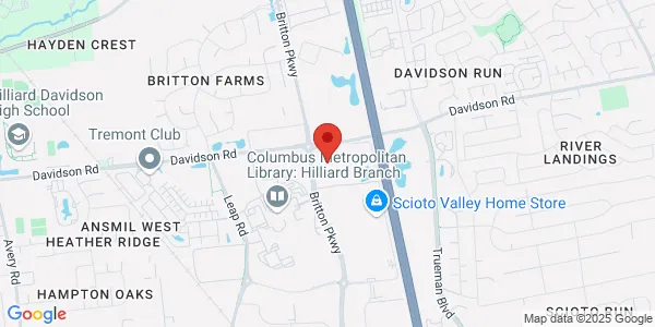 Map of 4674 Britton Pkwy Hilliard, OH 43026