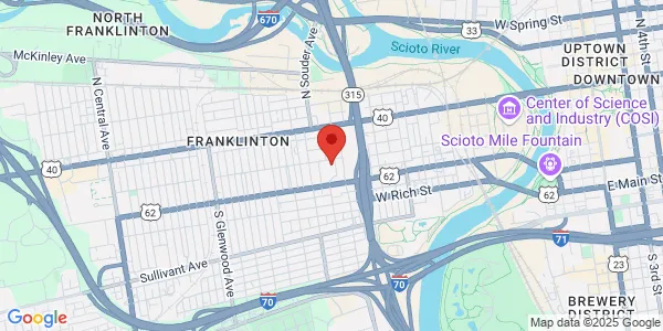 Map of 793 West State St Columbus, OH 43222