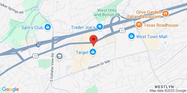 Map of 8033 Ray Mears Blvd Knoxville, TN 37919
