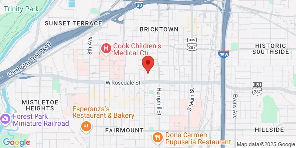 Map of 1000 Lipscomb St Ste 100 Fort Worth, TX 76104