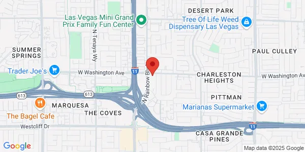 Map of 848 N Rainbow Blvd Ste 3709​ Las Vegas, NV 89107