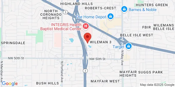 Map of 5400 N Grand Blvd Ste 260 Oklahoma City, OK 73112
