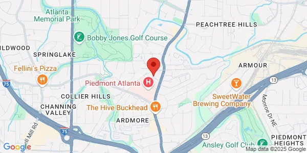 Map of 2020 Peachtree Rd NW Atlanta, GA 30309