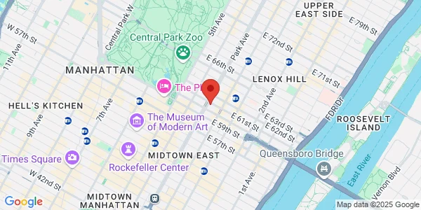 Map of 106 E 61st St New York, NY 10065