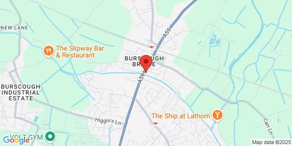 Map of Burscough Wharf Burscough Ormskirk L40 5RZ United Kingdom