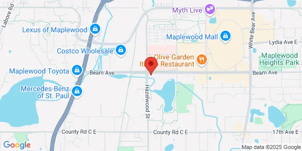 Map of 1560 Beam Ave Ste F Maplewood, MN 55109