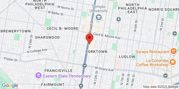 Map of 1501 N Broad St Ste 10 Philadelphia, PA 19122