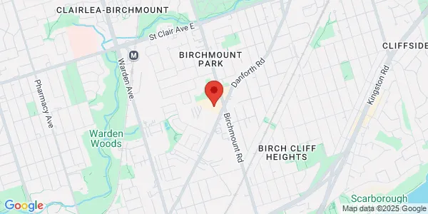 Map of 462 Birchmount Road Unit 1B Toronto, ON M1K 1N8 Canada