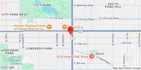 Map of 1400 Jackson St Denver, CO 80206
