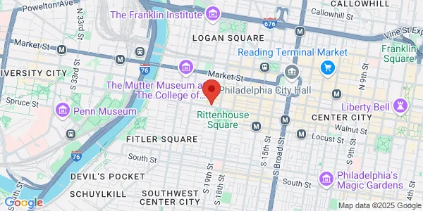 Map of 1919 Walnut St Philadelphia, PA 19103