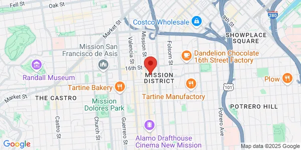 Map of 160 Capp St San Francisco, CA 94110