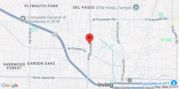 Map of 911 N MacArthur Blvd Irving, TX 75061