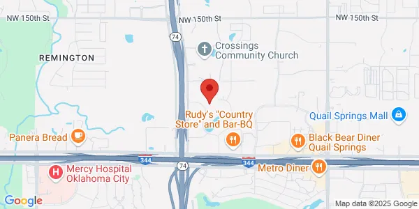 Map of 14100 Parkway Commons Dr Oklahoma City, OK 73134