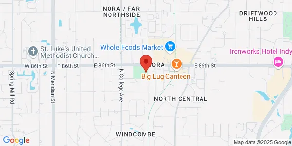 Map of 941 E 86th Street Ste 107 Indianapolis, IN 46240