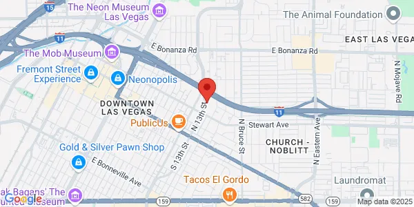 Map of 330 N 13th St Las Vegas, NV 89101