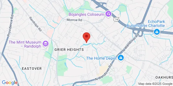 Map of 3101 Latrobe Dr Charlotte, NC 28211
