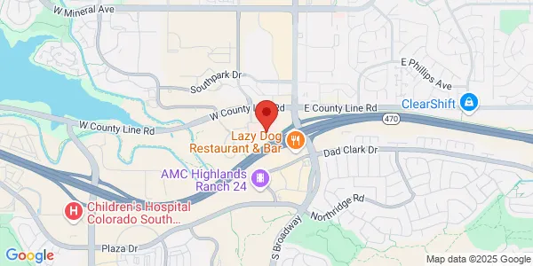 Map of 200 W County Line Rd Littleton, CO 80129