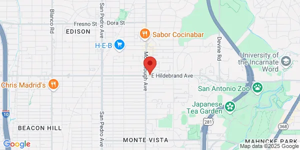 Map of 223 E Hildebrand Ave San Antonio, TX 78212
